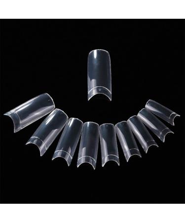 WINCANG 1000 PCS French Acrylic Nail Tips | Half Cover Clear/Natural False Nails | 10 Sizes for DIY Nail Art | Includes French Box | Nail Salon Quality - Buy Online on GoSupps.com