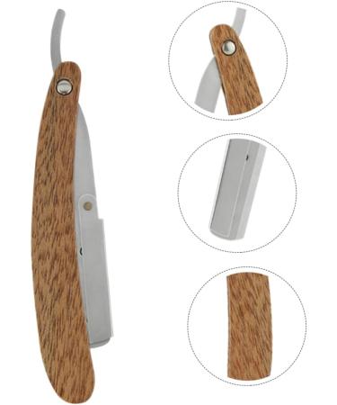 Angoily Manual Razor Tool - Wooden Beard Holder for Men - Red Sandalwood Accessory 14.8x2.7x0.9CM - Buy Internationally - Buy Online on GoSupps.com