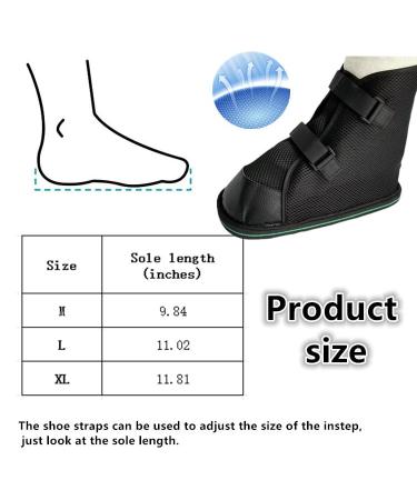 Adjustable Walking Boots | Medical Open-Toe Plaster Shoes | Recovery Cast Shoe for Men & Women | Fracture Shoes - Black Large (Summer - Buy Online on GoSupps.com