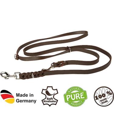 Buy COPCOPET 3-Way Adjustable Dog Leash - Handmade Fat Leather Chrome Fittings 2.40m x 8mm Green - International Shipping Available - Buy Online on GoSupps.com