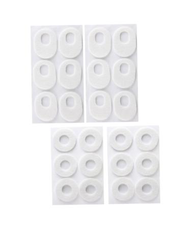 CLISPEED 4 Sheets Corn Stickers Protective Feet Patch Soft Foam Cushions Heel Grips Liner Insert Corn Protectors Corn Pads Callus Removal Tools Heel Pad Pain White Foot Patch Care Felt