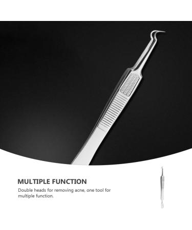 Baluue 9 Pcs Clip Comedone Tweezers Blackheads Pimple Extractor Tool Remover Stainless Steel Silver - Buy Online on GoSupps.com