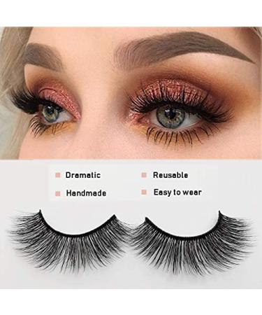 3D Reusable False Eyelashes - Long Thick Handmade Dramatic Lashes (4 Pairs) with Eyelash Clip | Perfect for Makeup Extension - Buy Online on GoSupps.com