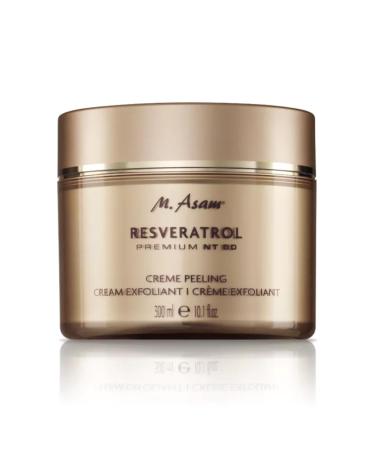 M. Asam Resveratrol Premium NT50 Creme Peeling (300 ml) - peeling for face & body with hyaluronic acid vitamin E&SHEABORT combats horny skin areas & gives a fresh complexion