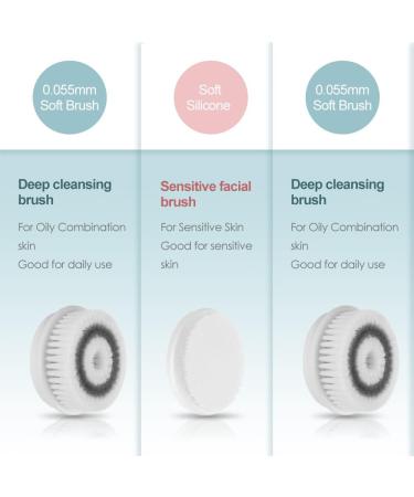 TOUCHBeauty Facial Cleansing & Exfoliator Brush Set - 3 Professional Brush Heads, Dual Speed, Waterproof - Ideal for Oil, Sensitive & Combination Skin - With Travel Case - Buy Online on GoSupps.com