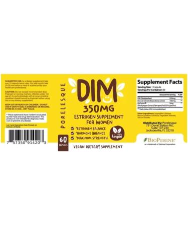 LLK Estrogen Supplement Capsules for Women - 350mg DIM - 60 Vegan Capsules - Buy Online on GoSupps.com