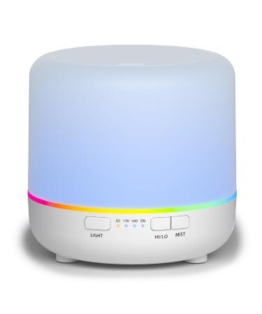 Aromatherapy fragrance oil diffusers 200ml of colorful essential oil diffuser with adjustable fog mode auto off aroma diffuser for bedroom/office/trip (white-wyk)