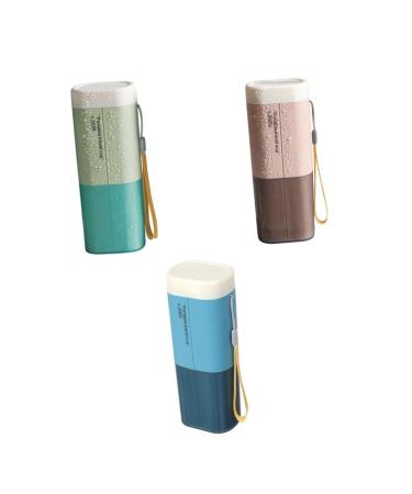 Anneomas 3 pieces of toothbrushes storage box toothbrushes etui toothbrush container portable travel mug to toothpaste holder for excursions tooth plastering tools etui travel toothpaste holder