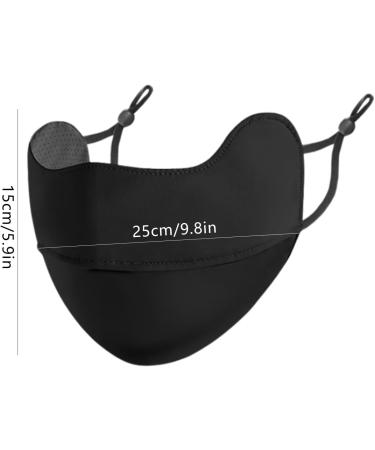 itrimaka UV Protection Masque Breathable UV Protection Ice Silk Sun Masque - Reusable Sun Shield Face for Women Sunscreen Masque for Fishing Hiking Cycling black - Buy Online on GoSupps.com