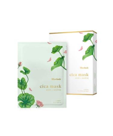 Meebak Cica Facial Sheet Mask for Women Skin Care Korean Ceramide Rose Tea Tree 5 Pack
