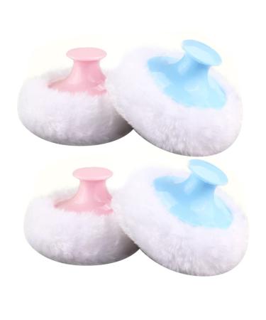 GLEAVI 4pcs Velour Puff Baby Powder for Newborn Baby Powder Lotion Body Powder Sponge Body Cosmetic Powder Puff Powder Puff with Handle Makeup Puff Plastic Head Container Newborn Puff Set - Buy Online on GoSupps.com