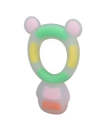 Baby Teether Silicone Baby Teether Easy to Hold for 0-6 Months Babies BPA (Pink)