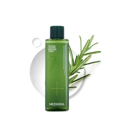 MEDIHEAL Teatree Calming Moisture Toner (11.8 fl oz) Quick Calming and Deep Hydration Toner with Teatree Extract Leaf Oil for Sensitive Skin Type