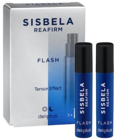 Facial Ampoules Spray Flash Tensor Effect Sisbela Reafirm pack of 2 ampoules of 2 ml 4 ml for all skin types Deliplus