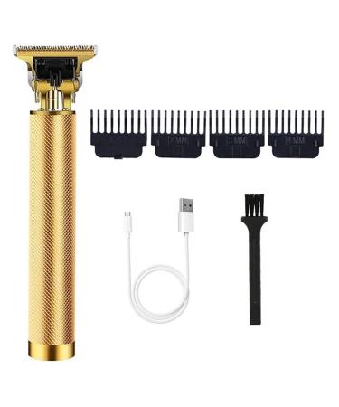 Hair Clippers Professional Hair Clipper Barber Haircut T9 Sculpture Knife Rechargeable Razor Trimmer Adjustable Cordless Edge For Men(GOLD)