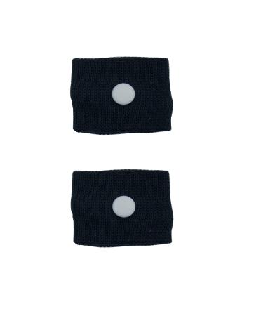 1 Pair Motion Sickness Wristbands Natural Nausea Relief Bands for Kids &Adults Anti-Nausea Wristbands for Car Sea Sickness Travel Sickness Pregnancy Morning Sickness (Black)