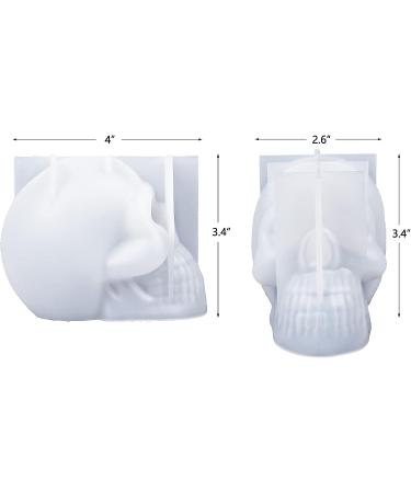 Let's Resin 3D Large Silicone Skull Mold for Epoxy Resin Crafting - Skeleton Skull Decor Mold for Candle Making and Home Decor - Buy Online on GoSupps.com