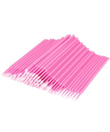 LATRAT 200 micro applicatori tamponi di pennelli monouso ciglia estensione per ciglia estensioni Adatto per extension Ciglia Rimozione Rimozione Trucco Nail Art e Pittura Pink..