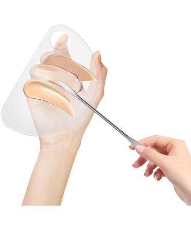 Lmyzcbzl Clear Acrylic Makeup Mixing Palette with Spatula - Perfect for Make-up Blending and Nail Art - Buy Online on GoSupps.com