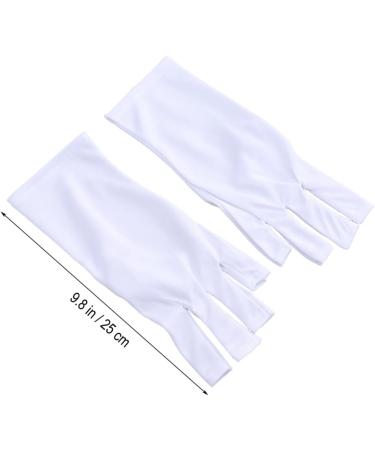 HAPINARY Gel Manicure Gloves 1 Pair Chinese Wooden Pillow Manicure Gloves Anti Uv Glove Silicone Ear Display Uv Shield Glove Half-Finger Gloves Cotton Glove Nail White Short Manicure Glove - Buy Online on GoSupps.com