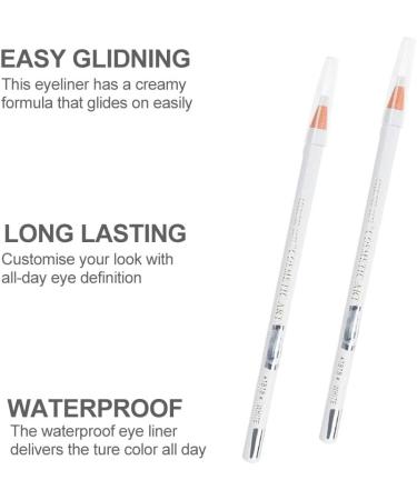  BAOSROY Waterproof Eyebrow Pencil 2PCS Microblading White Waterproof Eyebrow Pencils Permanent White Eyebrow Pencil Peel-Off Eye Brow Liners Marking Brow Pencils - Buy Online on GoSupps.com