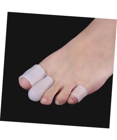 Buy 10pcs Silicone Toe Cover Cushion Protectors - Finger Caps for Pain Relief & Comfort - Ideal for Women - White 1.7x1.5cm - International Shipping Available - Buy Online on GoSupps.com