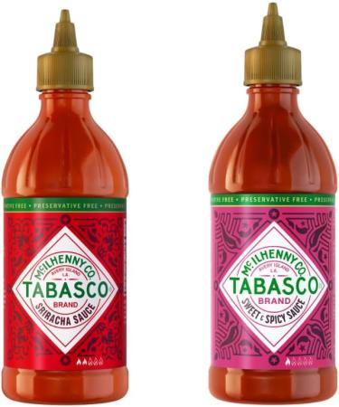 TABASCO Gift Set with Original Red Pepper Green Jalape o Garlic Cayenne Habanero Chipotle Scorpion (6 x 150ml) and Srira - Buy Online on GoSupps.com