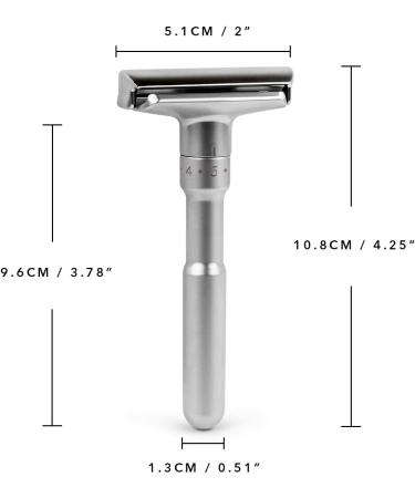 QSHAVE Adjustable Double Edge Safety Razor with Titanium Coated Blades - Buy Online on GoSupps.com