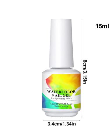  Hogvinnatil Clear Gel Nail Polish | 15ml Water-Based Blossom Top Coat for Girls Diffusion Effects Compact Lightweight UV Nail Polish for Travel Outdoors Home and Travel - Buy Online on GoSupps.com