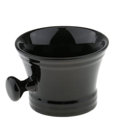 Premium Black Ceramic Shaving Bowl Soap Dish | Eco-Friendly & Stylish Grooming Essentials - Buy Online on GoSupps.com