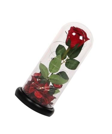 TOPBATHY Artificial Flowers Valentine's Day Present LED Flower Wall Rectangular Flower Vase As Shown 10*10cm