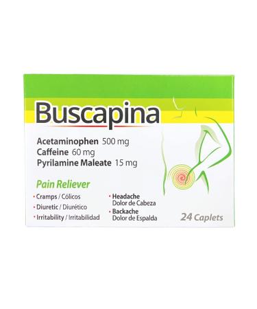 Buscapina Pain Cramps Headaches Irritability Backaches Menstrual Joint Pain Reliever - Case Pack of 12 Boxes (1)