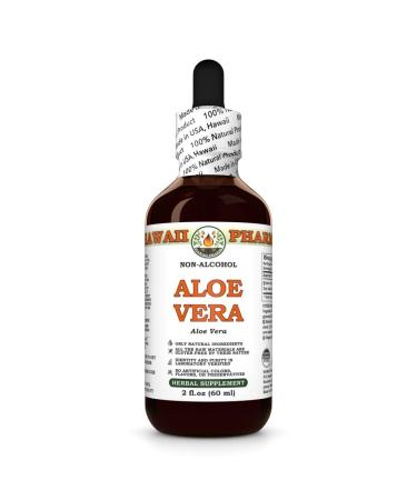Aloe Vera (Aloe Vera) Dry Leaf Glycerite Made in Hawaii Organic Raw Materials All Natural Vegan Lab Tested Alcohol-Free Liquid Extract - 2 fl.oz 2 Fl Oz (Pack of 1)