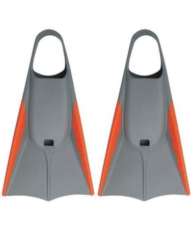 DORSAL Bodyboard Swim Fins - Grey/Orange Large, Men's US 10-11 | Natural Gum Rubber for Swimming, Diving, Surfing - Buy Online on GoSupps.com