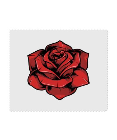 x Microfiber Lens Cleaning Cloths (LC00024963) "Red Rose Flower"