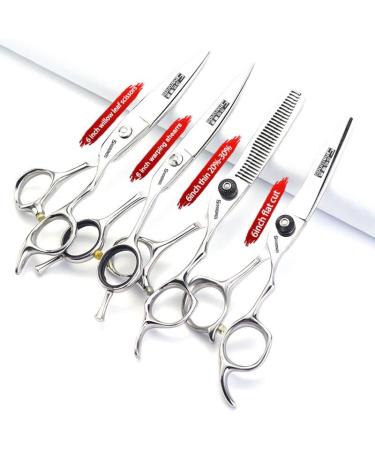 Japan 440 Steel Professional Hairdressing Scissors | Barber Thinning Shears - 5.5/6/6.5 Inch (4pc Set) - Buy Online on GoSupps.com