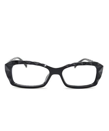 Gharaz Modern reading glasses for women slightly rectangle reflective for Presbyopi Presbyopie glasses (Color: Black Size: 0.75+) 0.75+ Black