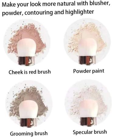 Retractable Makeup Brush Portable Face Blush Powder Brush Makeup Tool for Travel Portable Powder Brush with Cover - Buy Online on GoSupps.com