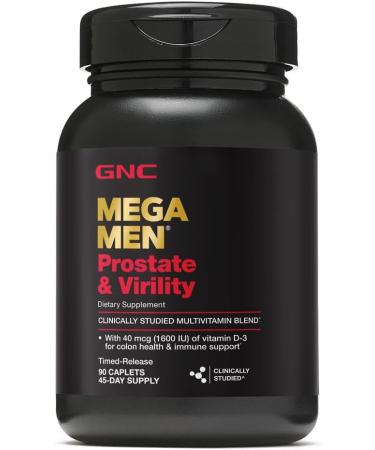 GNC Mega Men Prostate and Virility | Supports Optimal Sexual Health and Prostate Health | 90 Caplets