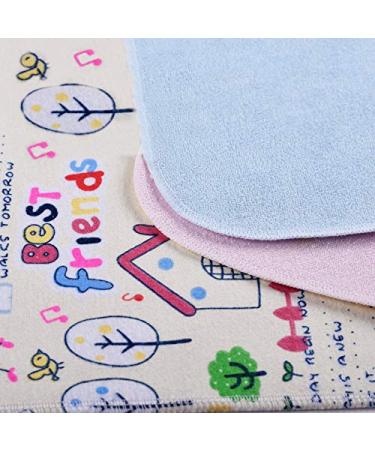 Wrinkle Pad Washable Cotton Bamboo Fiber Diaper Liners - Breathable Waterproof Reusable Mats 4-Pack (11.8x18in) - Yellow Series - Buy Online on GoSupps.com