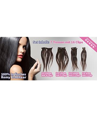 Clip In Extensions Set - 100% Real Hair 7 Pieces 70g 45cm Burgundy Mahogany - Shop Internationally! - Buy Online on GoSupps.com