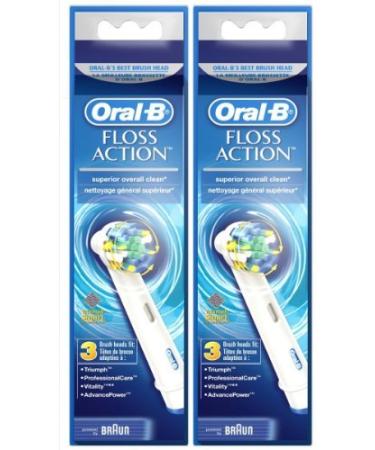 Oral B FlossAction Electric Toothbrush Replacement Brush Heads - 3 ct - 2 pk