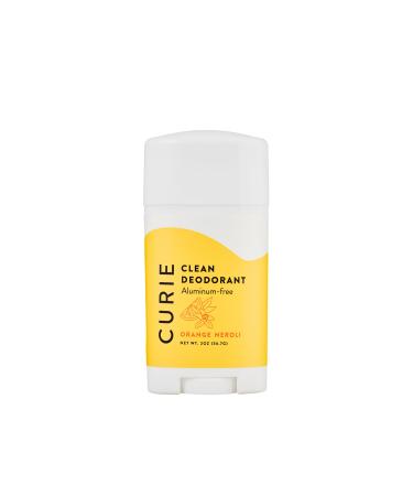 Curie Natural Deodorant for Women - Orange Neroli 2oz Stick - Aluminum Free Deodorant Paraben Free Cruelty Free Non-Toxic Orange Neroli 2 Ounce (Pack of 1)