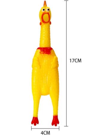 Buy XFly 2 Rubber Screaming Chickens - Squeaky Dog Toys for Teeth Cleaning - Yellow Decompression Toy (17cm) - International Shipping Available - Buy Online on GoSupps.com