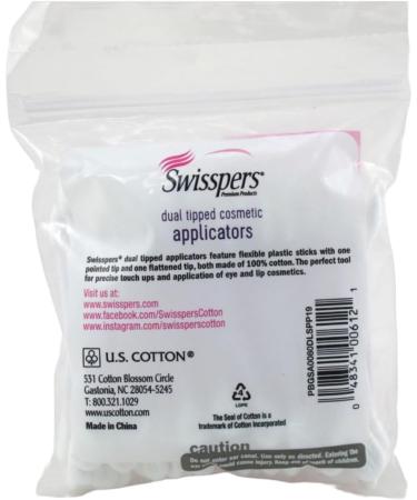Swisspers Cotton Swabs 80 Count - Cosmetic Applicators (Pack of 2) | International Shipping Available - Buy Online on GoSupps.com