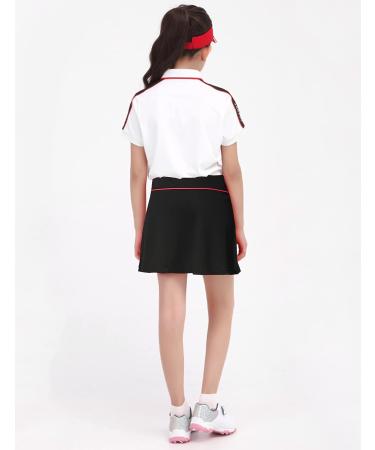 Kiench Girls' Red Athletic Skort | Tennis Golf Gymnastics Running Shorts | Size 12-14 - Buy Online on GoSupps.com