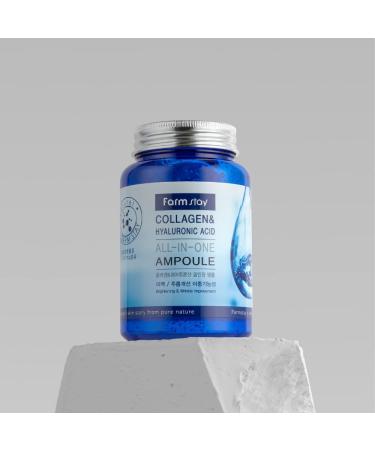 Collagen & Hyaluronic Acid All-in-One Moisturizer Ampoule 250ml | Farmstay Farm - Hydrate & Rejuvenate! - Buy Online on GoSupps.com