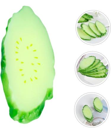 ORFOFE 6pcs Simulation Cucumber Slice Simulation Green Vegetable Green 6.50X3.00X0.50CM - Buy Online on GoSupps.com