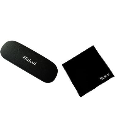 Huicai Retro Vintage Mini Round Frame Reading Glasses for Men & Women - Spring Hinge in Black (2.0x Magnification) | International Shipping - Buy Online on GoSupps.com