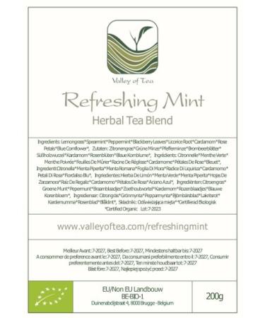 Organic Mint Lemongrass Herbal Tea - Loose Leaf Peppermint Blend with Spices - 200g Pack - Buy Online on GoSupps.com